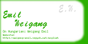 emil weigang business card